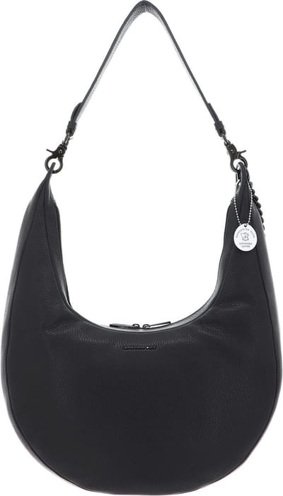 MANDARINA DUCK Schoudertas Mellow Leather Hobo Bag Stormy Weather Donkergrijs