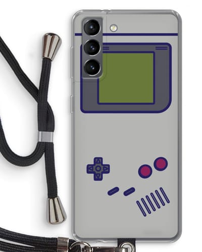 Case Company® - Hoesje met koord geschikt voor Samsung Galaxy S21 hoesje met Koord - Game On - Telefoonhoesje met Zwart Koord - Bescherming aan alle Kanten en Over de Schermrand