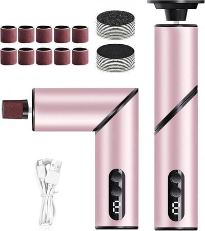 Elektrische Eeltverwijderaar - Voetverzorgingsapparaat Pedicure - Voeten Glad Maken - Opvouwbaar Verstelbaar - 16 x 10 x 4 cm - Roze
