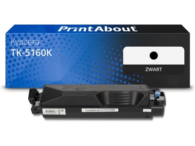 PrintAbout huismerk Toner TK-5160K Zwart Geschikt voor Kyocera