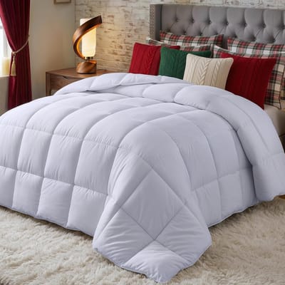 Dailygoods- Dekbed 200x220 cm 370 GSM - Donzen alternatief - Microvezel - Hoeklabels - Wit - Schokbestendig en ademend - Beddeken