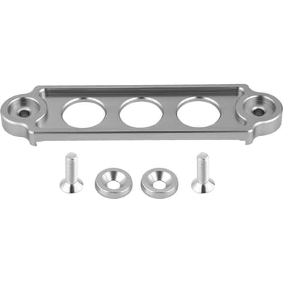 Support de fixation de batterie de course automobile anodisé pour HONDA CIVIC CRX 1988 2000 argenté