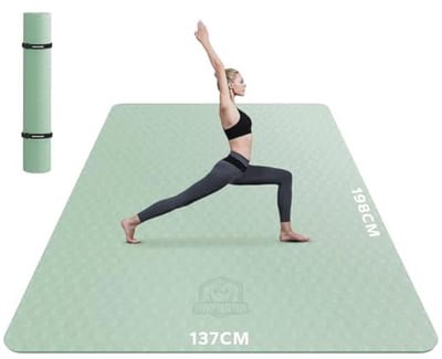 Grote Eco-Vriendelijke Yoga Mat - Antislip Sportmat voor Thuis Training, Yoga, Pilates, Strekken en Meditatie