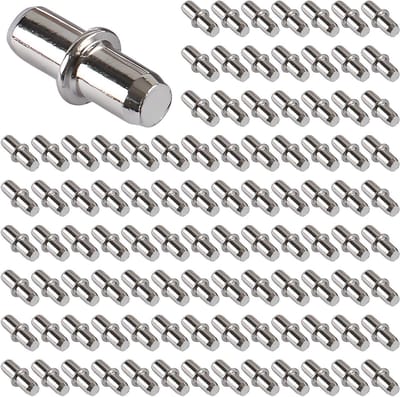 Set van 100 stuks 5 mm x 16 mm schapsteunen, ideaal voor meubels, kasten en wandplanken, robuuste en duurzame accessoires voor thuis.
