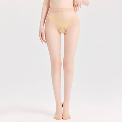 Kave 1/2 Paar Ultra Dunne 0D Nylon Panty's Dames Zomer Sexy Open Kruis Transparante Panty Hoge Kwaliteit Streetwear Basis Kous 40-65kg