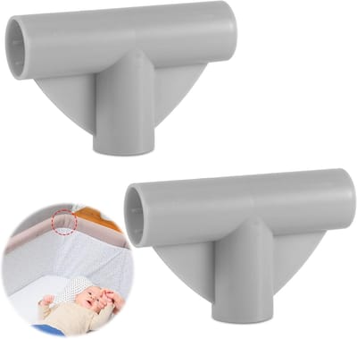 Babybox Onderdelen - Verbindingsstukken - Babybox Uitbreiding - T-Vormig - 25cm Binnendiameter - Grijs