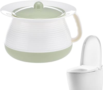 Bed urinefles - Nachttoiletpot - Mobiele verlichting - Geurblokkerend deksel - 21 cm hoogte - Roze