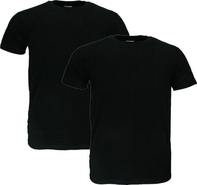 Fruit Of The Loom GROTE MATEN Blanco Katoenen T-Shirts 2-Pack Zwart - 3XL