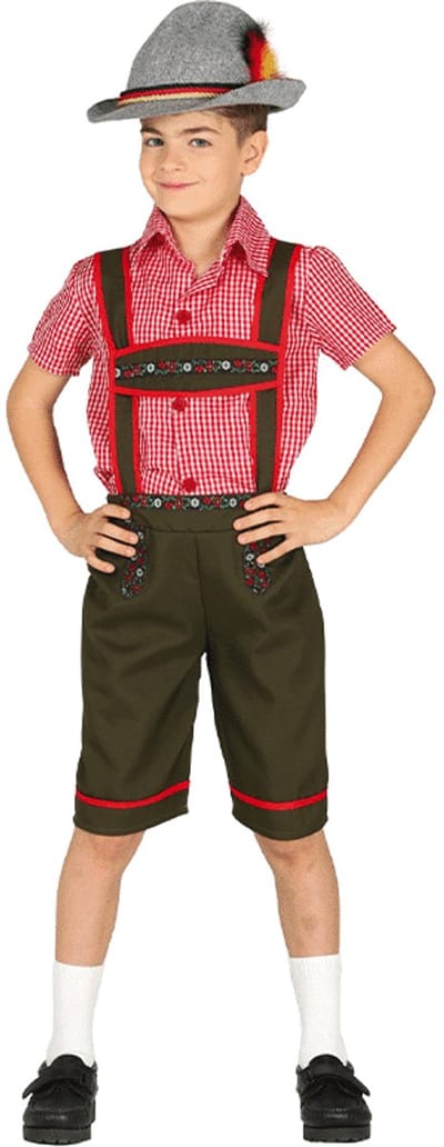 Fiestas Guirca - Tyrolean kids (7-9 jaar) - Carnavalskleding - Carnaval - carnavalskleding 2027 - Carnaval kostuum