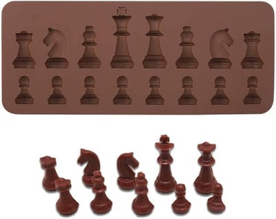 Siliconen Mallen voor Schaakstukken en Chocolade, DIY Fondant en Cake Decoratie, PFOA-vrij en Veilig voor Voedsel