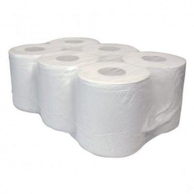 Poetspapier Midi rollen 6st 2laags wit recycled 108meter per rol (6151804368323)
