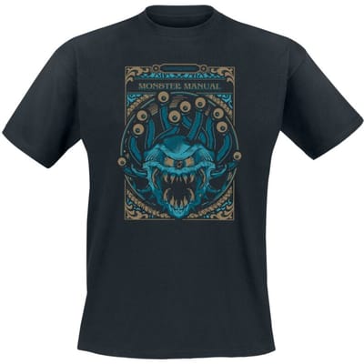 Dungeons and Dragons - Gaming T-shirt - Monsters Manual - S tot L - voor Mannen - zwart