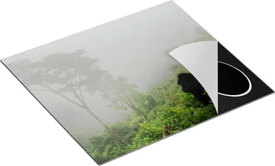 Chefcare Inductie Beschermer Gorilla in het Woud tijdens de Mist - 60x50 cm - Afdekplaat Inductie - Kookplaat Beschermer - Inductie Mat