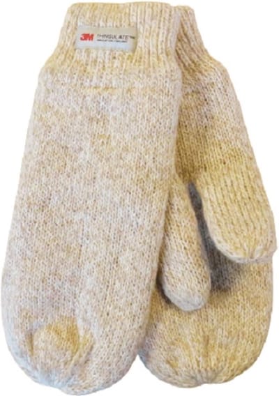 Thinsulate want dames gebreid beige - 30% wol