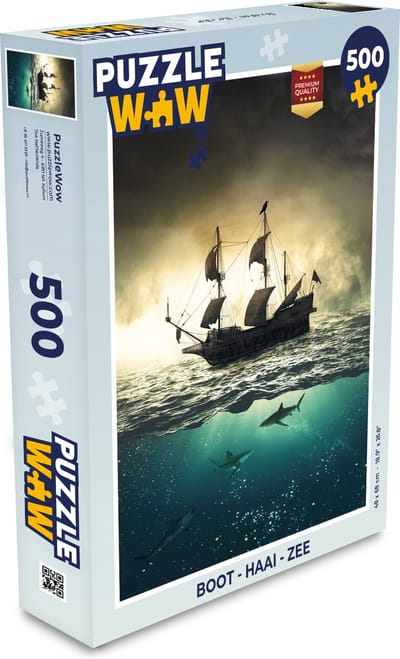 Puzzel Boot - Haai - Zee - Legpuzzel - Puzzel 500 stukjes