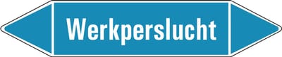 Werkperslucht leidingmarkering op vel 126 x 26 mm - 5 per vel