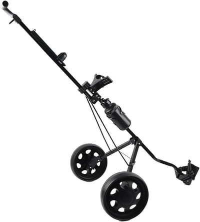 Opvouwbare Golftrolley - Golfkar Lichtgewicht - Golfbaan Gebruik - Afneembare Wielen - ca. 40 kg belasting - Zwart