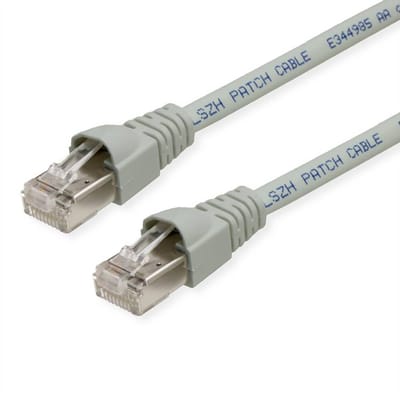 Telegärtner 100008268 RJ45 Netwerkkabel, patchkabel CAT 6A S/FTP 1.50 m Grijs Vlambestendig, Halogeenvrij, UL gecertifi
