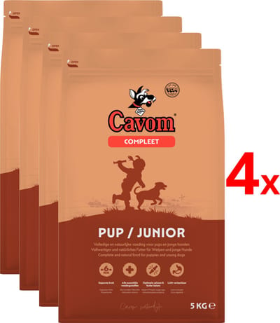 Cavom Compleet - Hondenvoer - Puppy/Junior - 4x5kg