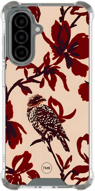 Shockproof hoesje geschikt voor Samsung Galaxy A36 - Bloemenpracht - Schokbestendig - Verhoogde randen - TPU case - Extra Sterke Back Cover - Bloemen - Transparant, Rood