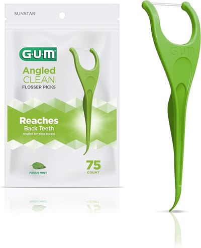 Gum Angled Clean Flossers - Flosdraad - Floss Picks - Fresh Mint - 75 stuks