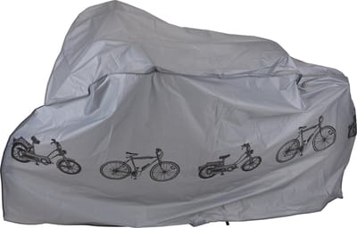 Dunlop Fiets beschermhoes - 180 x 100 cm - grijs - waterafstotend - UV-bestendig - fietshoes - afdekhoes - regenhoes