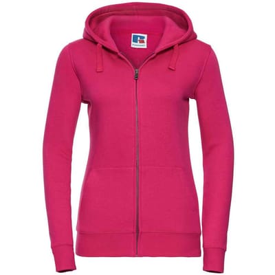 Russell Dames/Dames Authentic Full Zip Hoodie (Fuchsia)
