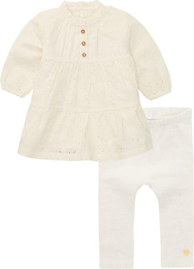 Noppies Kledingset (2delig) Jurk Sallisaw en Legging Montaque Oatmeal - Maat 92