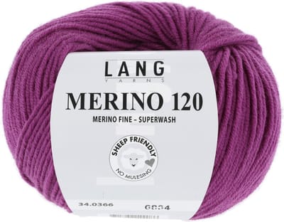 Lang Yarns Merino 120 - 366 cyclaam - Merinowol Garen