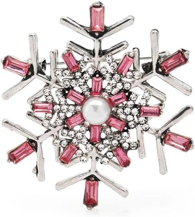 Bruids Broche - Bloemen Speld - Feestelijke Decoratie - Rhinestone Bloem Design - 4 x 4.2 cm - Groen Roze