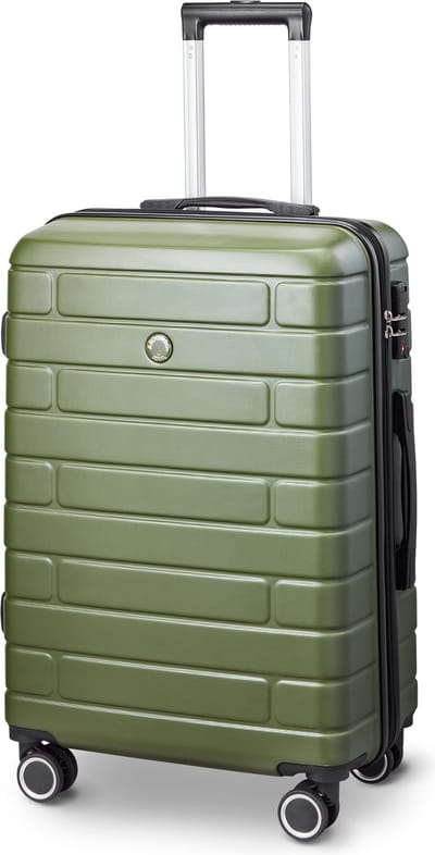 Arogado by Jump - Reiskoffer - 66 cm - 4 Wielen - TSA-Cijferslot - Expandable - Kaki