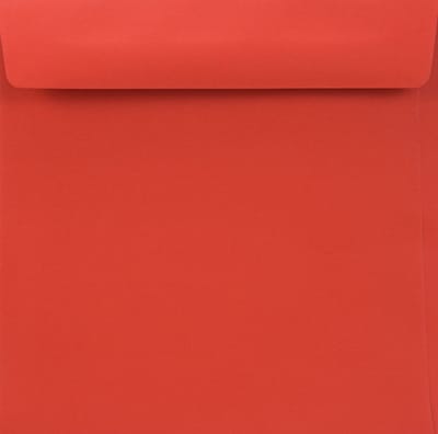 Gladde rode enveloppen A5 - 155 x 155 mm - 25 stuks - HK zelfklevend met plakstrip - 90 gram - Burano - Netuno