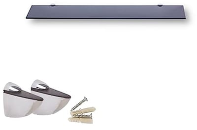 Glazen Wandplank met Zwart Glas voor Badkamers en Woonkamers - Veiligheidsglas 6mm