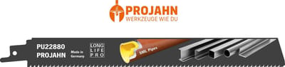 Reciprozaagblad 150 mm 1 stuk - carbide vertanding, geschikt voor roestvrij staal, zeer hard metaal en non-ferrometalen