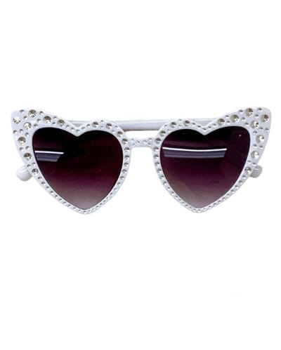 Zonnebril Hartvormig - Retro Zonnebril - UV400 Bescherming - Parels - Uniseks - Hoogwaardige Materialen - Fashion Eyewear
