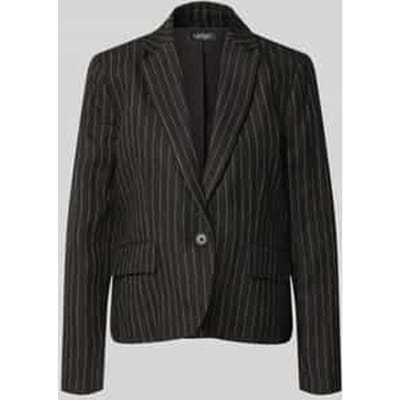 Regular fit lange blazer van linnen met klepzakken