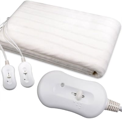 Elektrische deken - Warmtebed verwarmingsmat - Spierpijn verlichting - XXL formaat - 160 x 140 cm - Wit