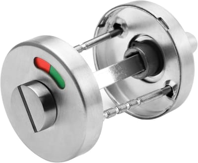 Dailygoods - Wc-rozet - Beleggsindicator - Modern ontwerp - Zilver - Roestvrij staal - Geschikt voor badkamer - Hoogwaardige kwaliteit