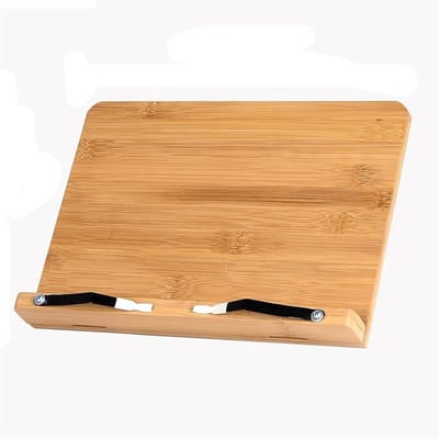 Boekenstandaard Leesstandaard - Boekhouder Tablet Houder - Koken Studie Bureau - Opvouwbaar Draagbaar Ontwerp - 28 cm Lengte - Bruin