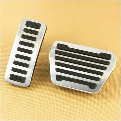 Pedaal Covers - Auto Pedalen - Veiliger Rijden - Antislip Ontwerp - 1 Set - Zilver Zwart