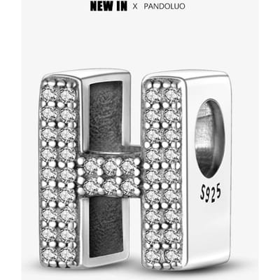 925 Zilver 26 Engelse Letter Zirkonia Bedel Kralen Past op Originele Bedelarmband Vrouwen DIY Sieraden Cadeau Gratis Verzending gray