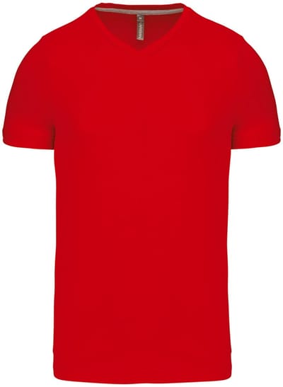 Kariban T-shirt V-hals korte mouwen K357 - Red - L