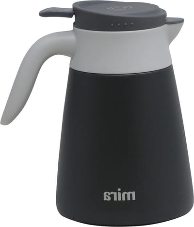 Thermoskaraf - Koffie Dispenser - Dranken Warm Houden - Dubbelwandig Vacuüm - 1000 ml - Grafiet