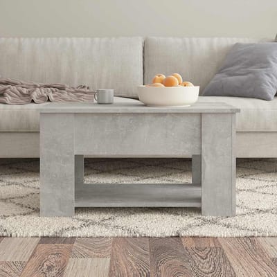 vidaXL - Salontafel - 79x49x41 - cm - bewerkt - hout - betongrijs