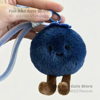 Porte-clés Peluche Myrtille Moelleuse, Jouet Peluche Doux Pendentif Sac Charms Téléphone, Signifie 'Bloquer la Malchance', Ornement Décoration Maison Cadeau