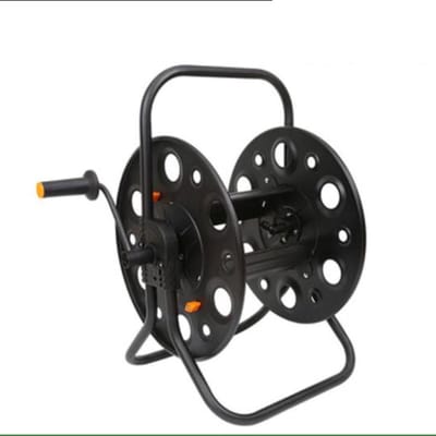 Slanghouder Wagen - Slanghaspel Buiten - Tuin Besproeien - Ergonomische Geleider - Tot 100m Slang - Zwart
