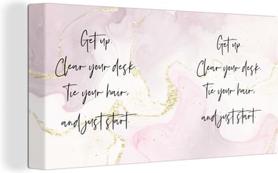 Canvas Schilderij Motivatie - Quotes - Student - Studeren - 80x40 cm - Wanddecoratie