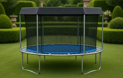 Trampoline Zonnescherm met UV-bescherming en - Schaduwluifel – Weerbestendige Trampolinetent 1,8 - Medahomestore