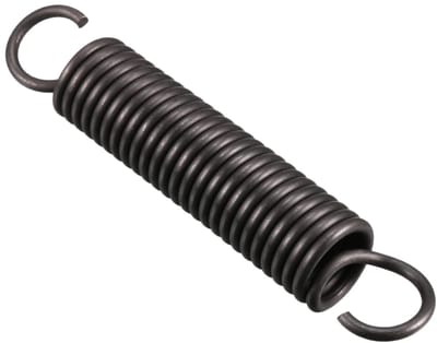Trekveer Dubbele Haak - Verlengveer Metaal - Industriële Machines - Vrije Lengte 100 mm - 50 gram - Zwart