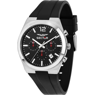 Montre Homme Sector C300 Chronographe Bracelet Plastique Cadran Argenté Quartz R3271301001 argenté